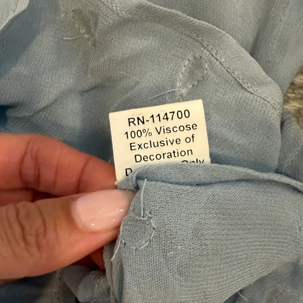 Chan Luu Light Blue Sleeveless Shift Dress - Picture 4 of 5